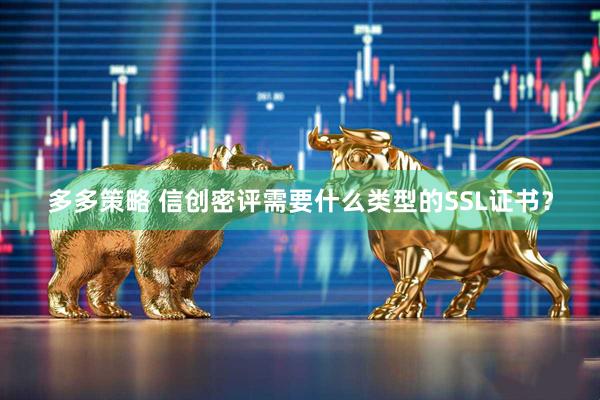 多多策略 信创密评需要什么类型的SSL证书？