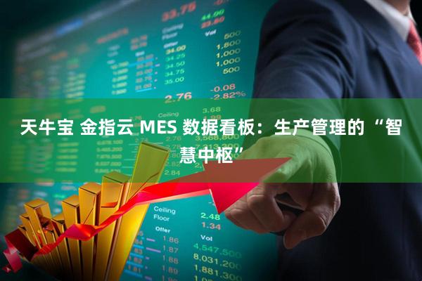 天牛宝 金指云 MES 数据看板：生产管理的 “智慧中枢”